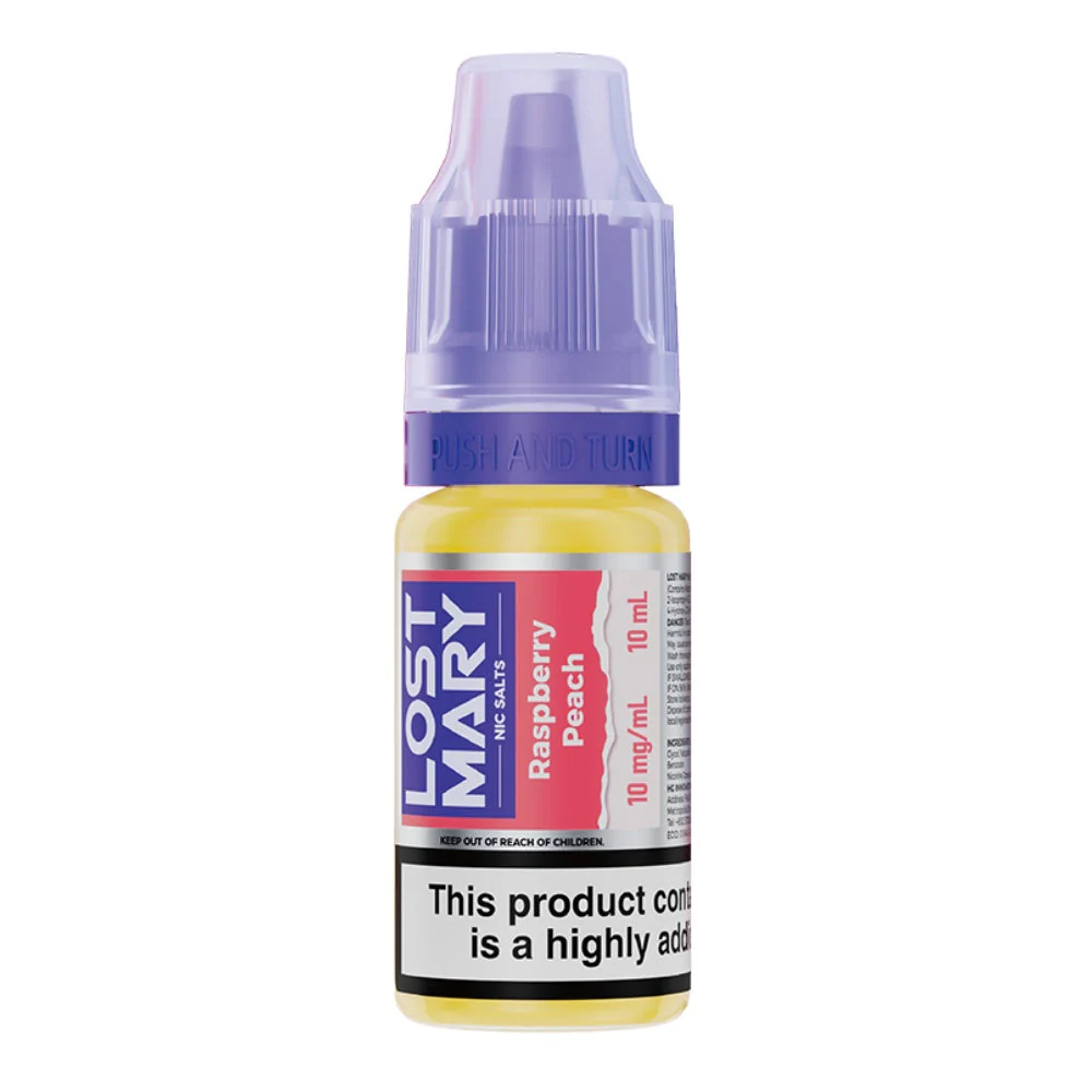 Raspberry Peach Nic Salt E-Liquid by Lost Mary (10ml)