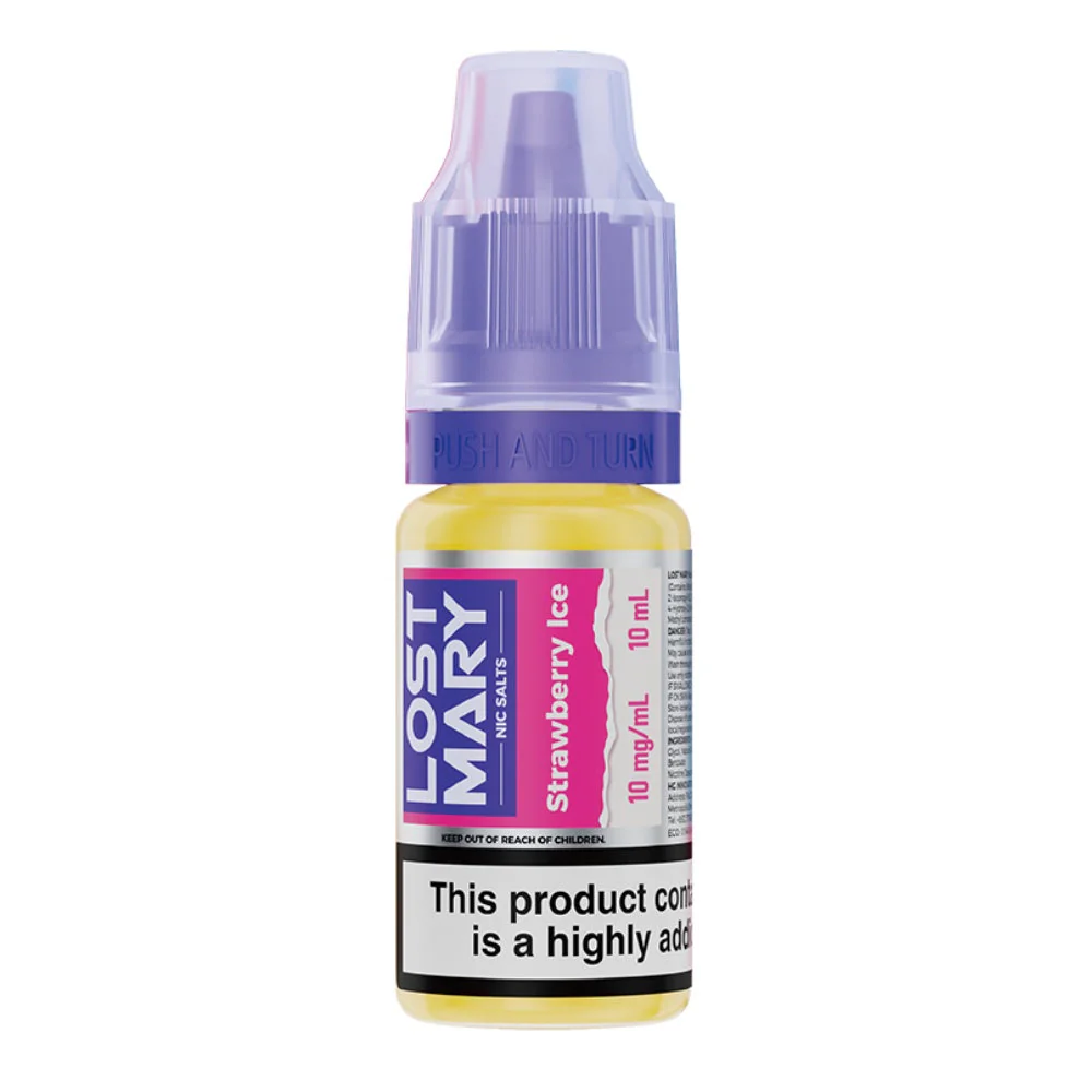 Strawberry Ice Nic Salt E-Liquid by Lost Mary (10ml)